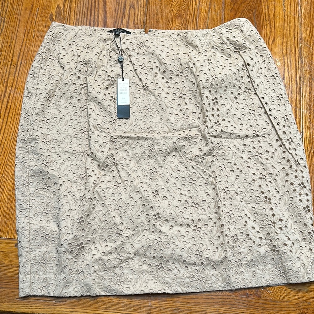 Talbots Tan Pencil Skirt Knee-Length Cocktail